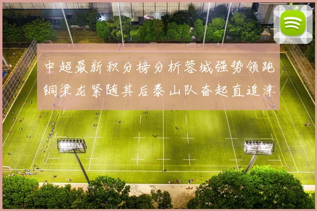 中超最新积分榜分析蓉城强势领跑铜梁龙紧随其后泰山队奋起直追津门虎仍需努力